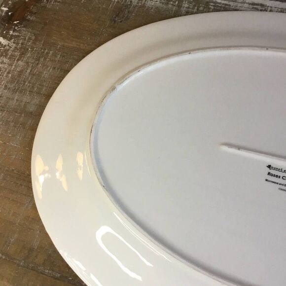 Sweet Olive Designs Rose Collection Pastel Colorblock Shabby Chic Platter Plate - Picture 8 of 10